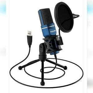 Microphone with Pop Filter for Streaming, Podcasting, Vocal & more